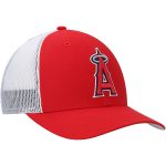 mens 47 redwhite los angeles angels primary logo trucker snapback hat | MLB Jerseys & Hats Collection at Los Angeles Angels