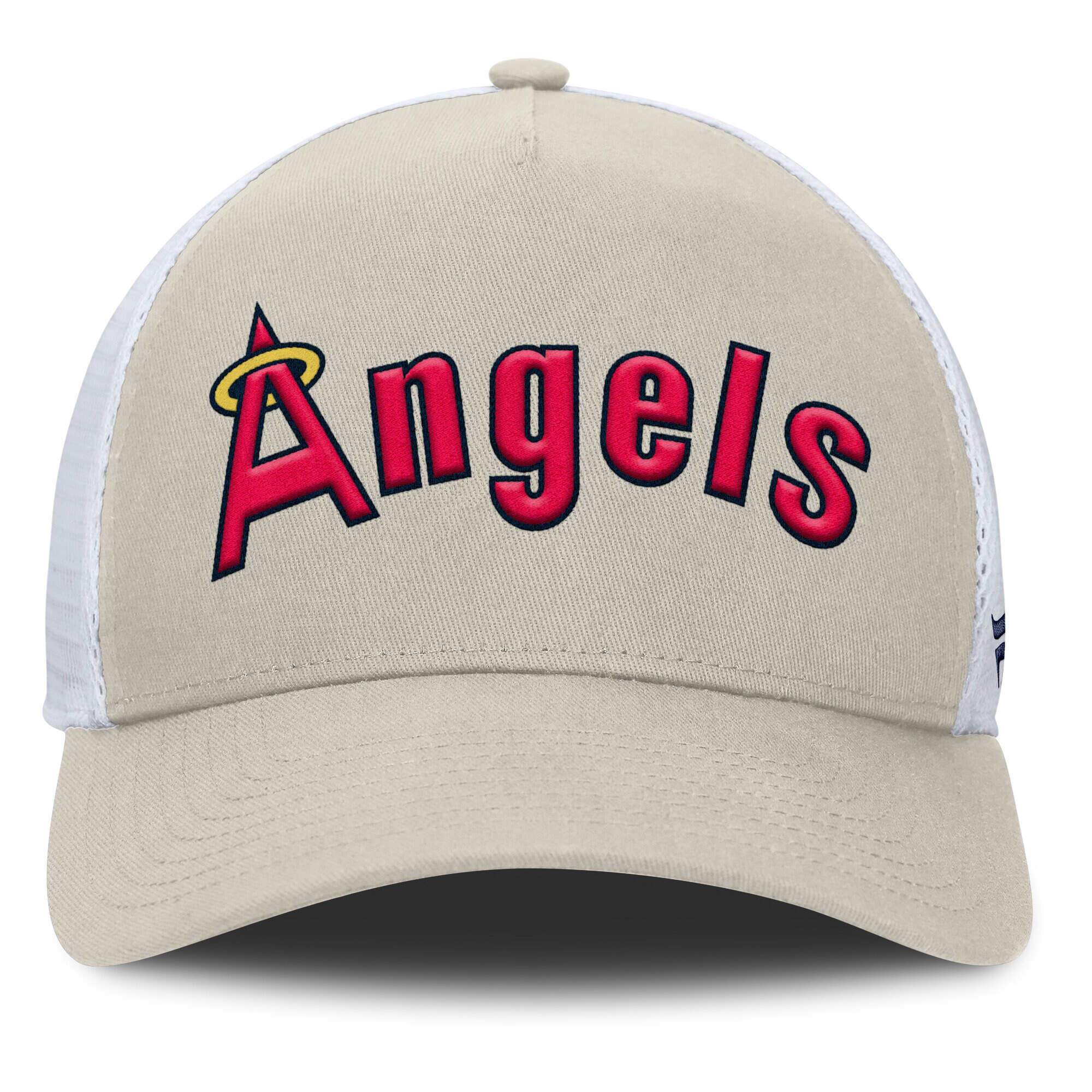 mens california angels fanatics khaki heritage light khaki a-frame adjustable hat | MLB Jerseys & Hats Collection at Los Angeles Angels