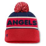 mens california angels fanatics navy heritage cuffed knit hat with pom | MLB Jerseys & Hats Collection at Los Angeles Angels