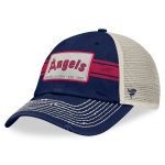 mens california angels fanatics navynatural cooperstown collection heritage stripe trucker adjustable hat | MLB Jerseys & Hats Collection at Los Angeles Angels