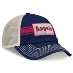 mens california angels fanatics navynatural cooperstown collection heritage stripe trucker adjustable hat | MLB Jerseys & Hats Collection at Los Angeles Angels