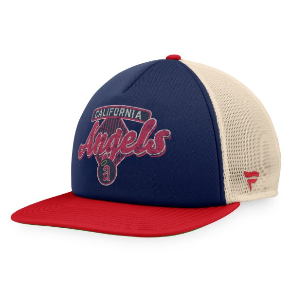 mens california angels fanatics navyred cooperstown collection talley foam trucker snapback hat | MLB Jerseys & Hats Collection at Los Angeles Angels