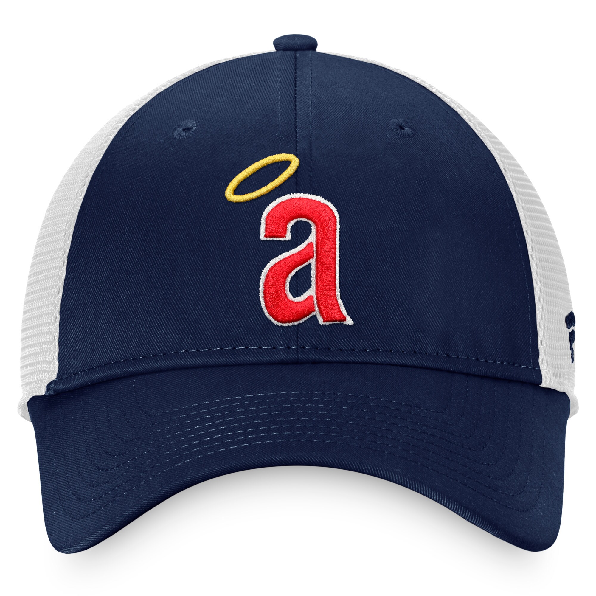 mens california angels fanatics navywhite cooperstown collection core trucker snapback hat | MLB Jerseys & Hats Collection at Los Angeles Angels