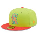 mens california angels los angeles angels new era greenred cyber highlighter 59fifty fitted hat | MLB Jerseys & Hats Collection at Los Angeles Angels