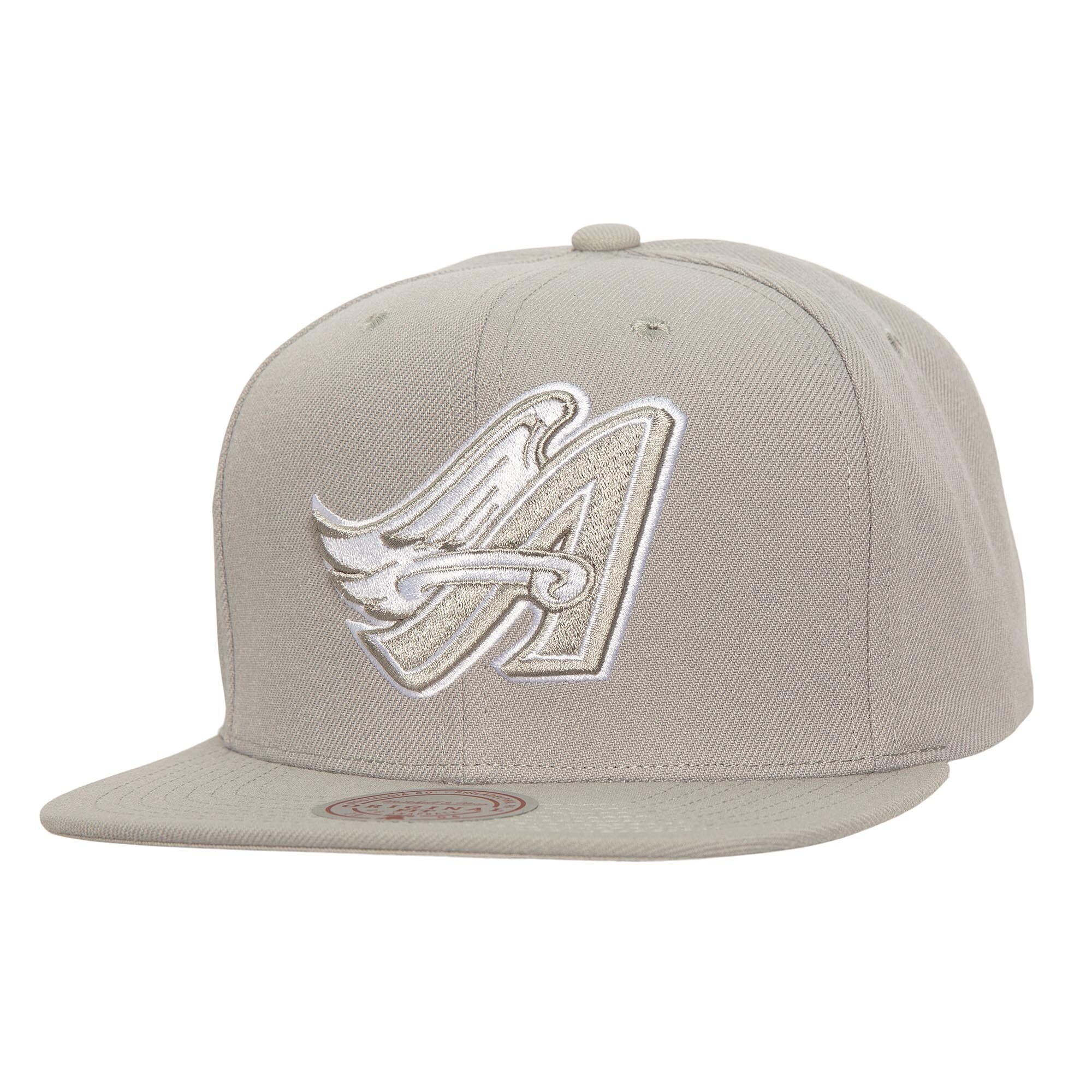 mens california angels mitchell  ness gray cooperstown collection snapback hat | MLB Jerseys & Hats Collection at Los Angeles Angels