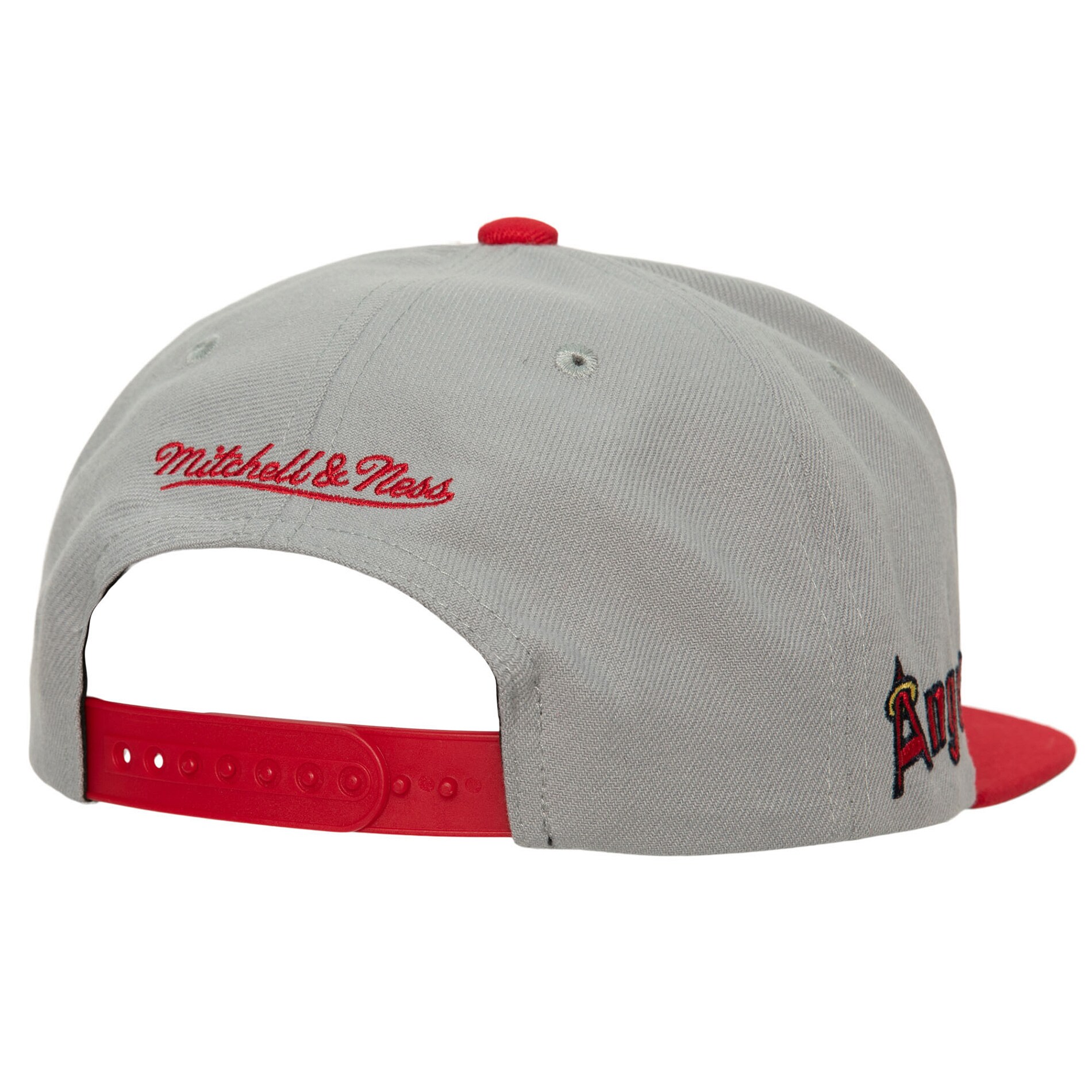 mens california angels mitchell  ness grayred cooperstown collection snapback hat | MLB Jerseys & Hats Collection at Los Angeles Angels