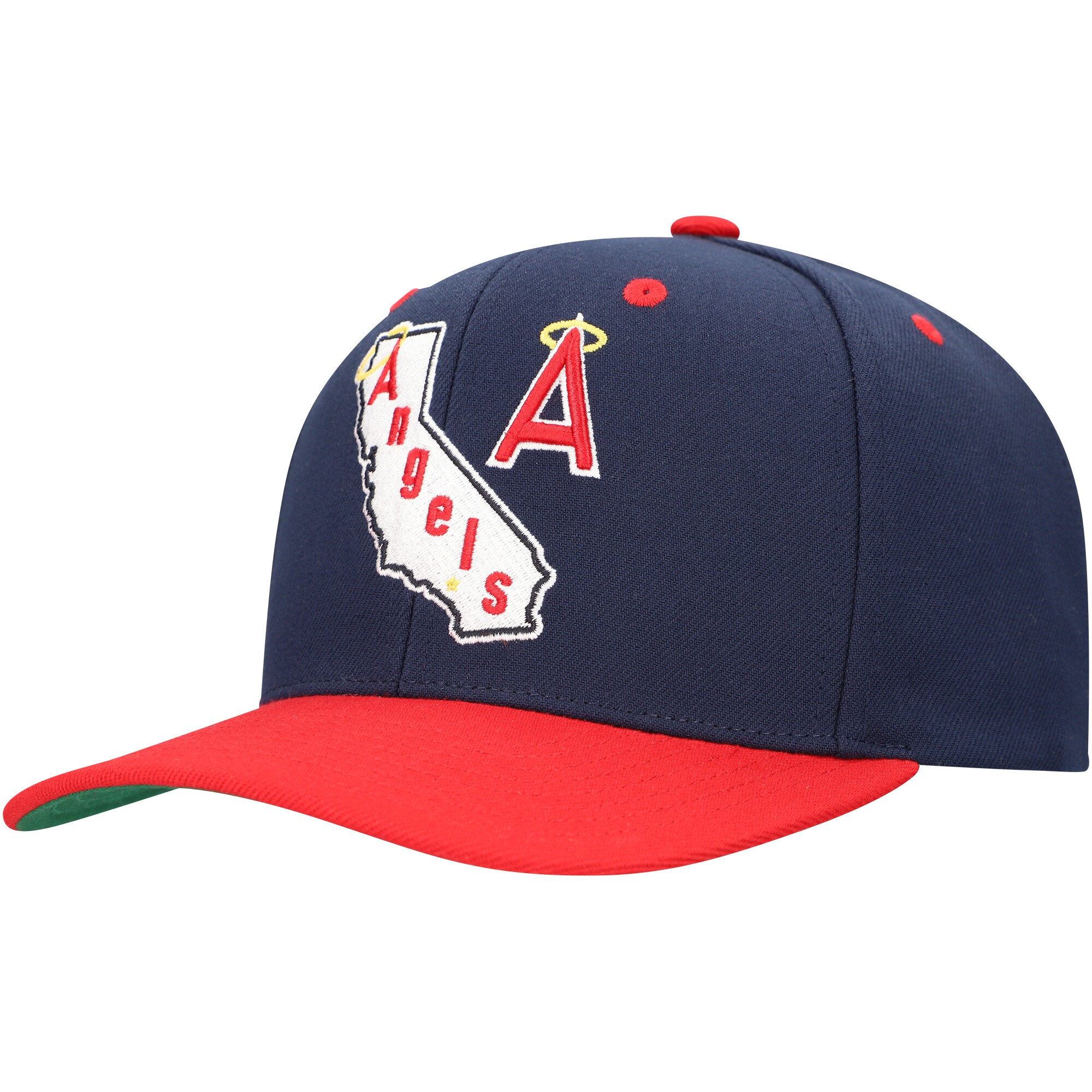 mens california angels mitchell  ness navy cooperstown collection all in 2.0 adjustable hat | MLB Jerseys & Hats Collection at Los Angeles Angels