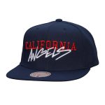 mens california angels mitchell  ness navy team tagged snapback hat | MLB Jerseys & Hats Collection at Los Angeles Angels
