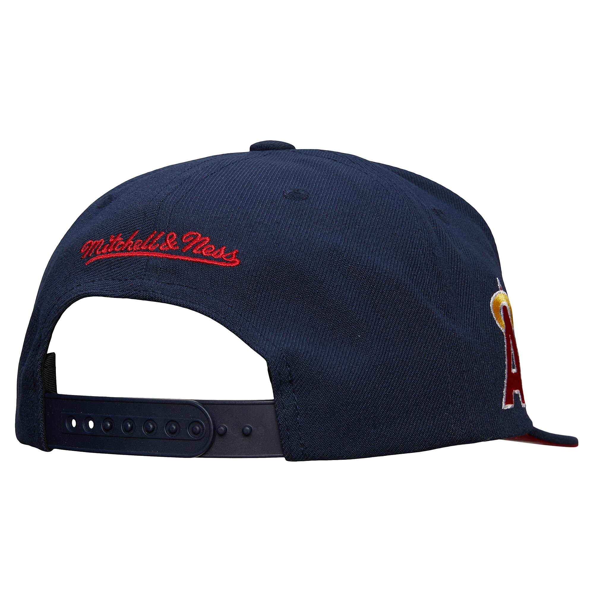 mens california angels mitchell  ness navy team tagged snapback hat | MLB Jerseys & Hats Collection at Los Angeles Angels