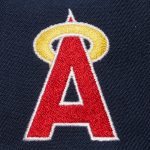 mens california angels mitchell  ness navy team tagged snapback hat | MLB Jerseys & Hats Collection at Los Angeles Angels