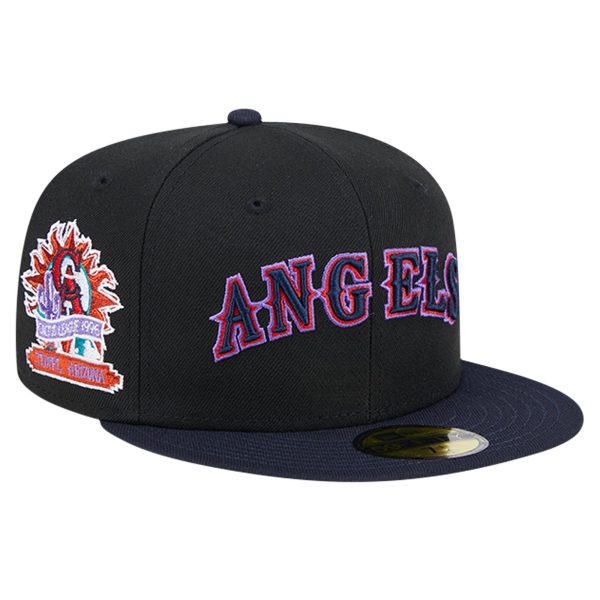mens california angels new era black cooperstown collection retro spring training 59fifty fitted hat | MLB Jerseys & Hats Collection at Los Angeles Angels