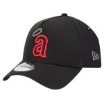 mens california angels new era black tonal pop 9forty a-frame adjustable hat | MLB Jerseys & Hats Collection at Los Angeles Angels
