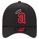 mens california angels new era black tonal pop 9forty a-frame adjustable hat | MLB Jerseys & Hats Collection at Los Angeles Angels