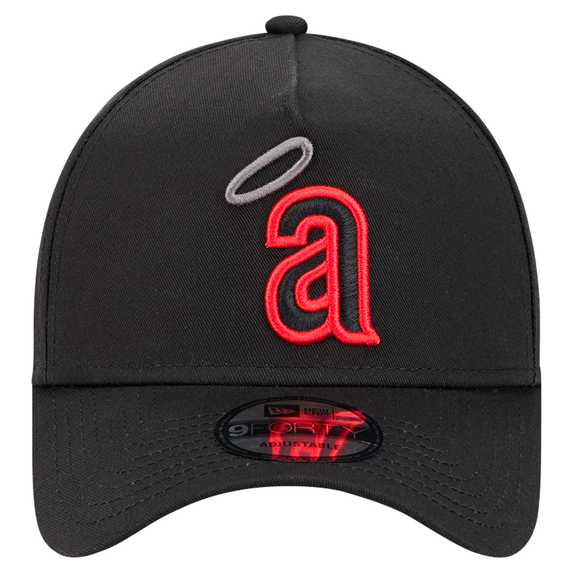 mens california angels new era black tonal pop 9forty a-frame adjustable hat | MLB Jerseys & Hats Collection at Los Angeles Angels