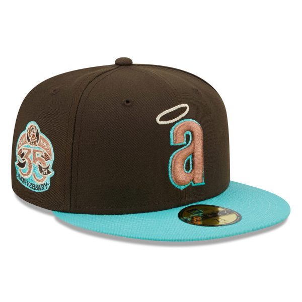 mens california angels new era brownmint walnut mint 59fifty fitted hat | MLB Jerseys & Hats Collection at Los Angeles Angels