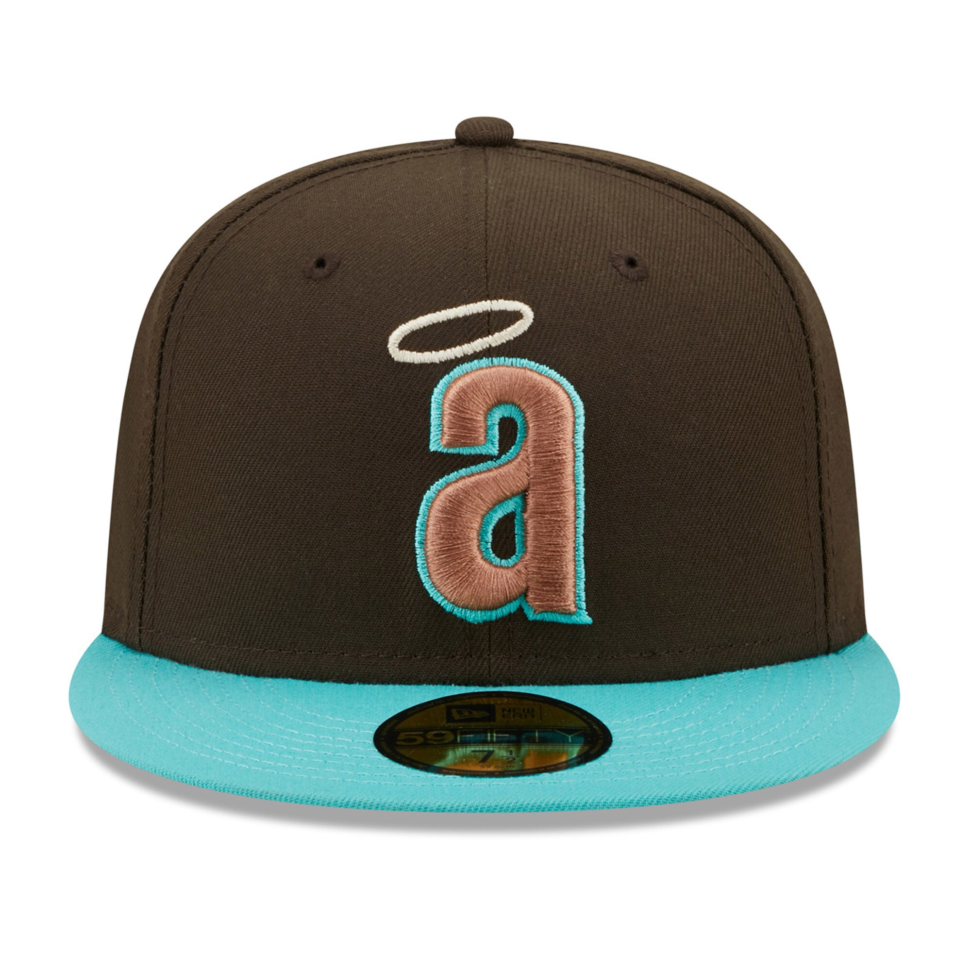 mens california angels new era brownmint walnut mint 59fifty fitted hat | MLB Jerseys & Hats Collection at Los Angeles Angels