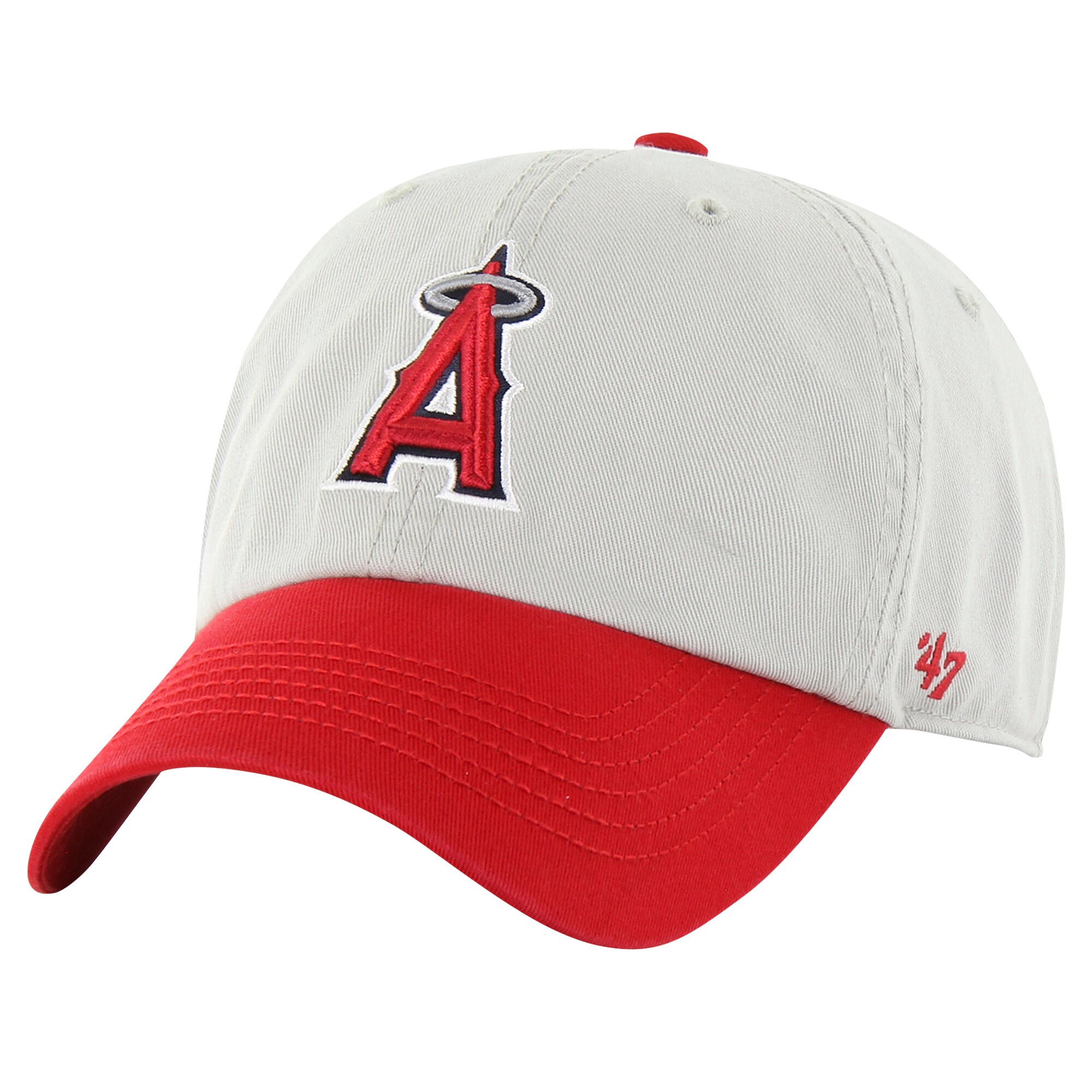 mens los angeles angels 47 grayred sure shot classic franchise fitted hat | MLB Jerseys & Hats Collection at Los Angeles Angels