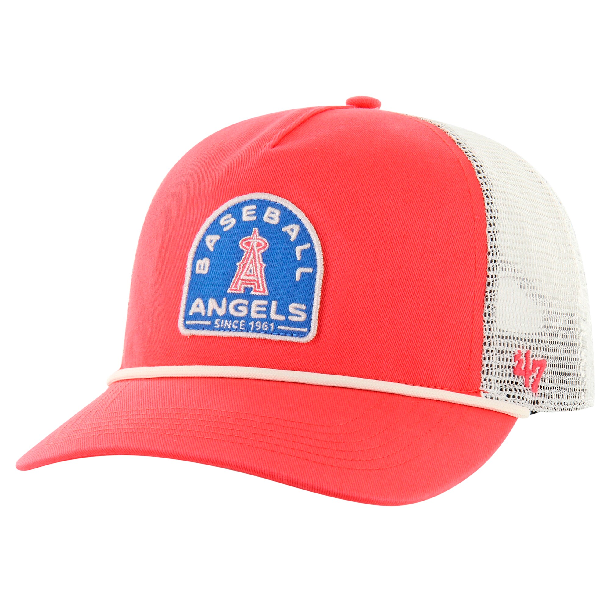 mens los angeles angels 47 red cypress trucker hitch adjustable hat | MLB Jerseys & Hats Collection at Los Angeles Angels