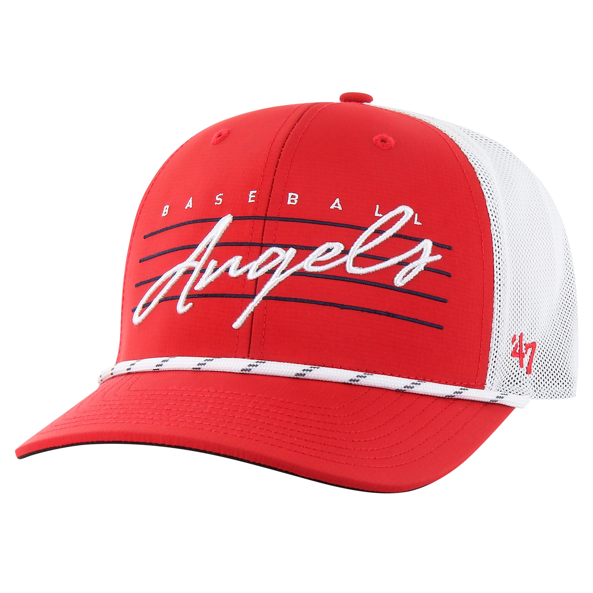 mens los angeles angels 47 red downburst trucker adjustable hat | MLB Jerseys & Hats Collection at Los Angeles Angels