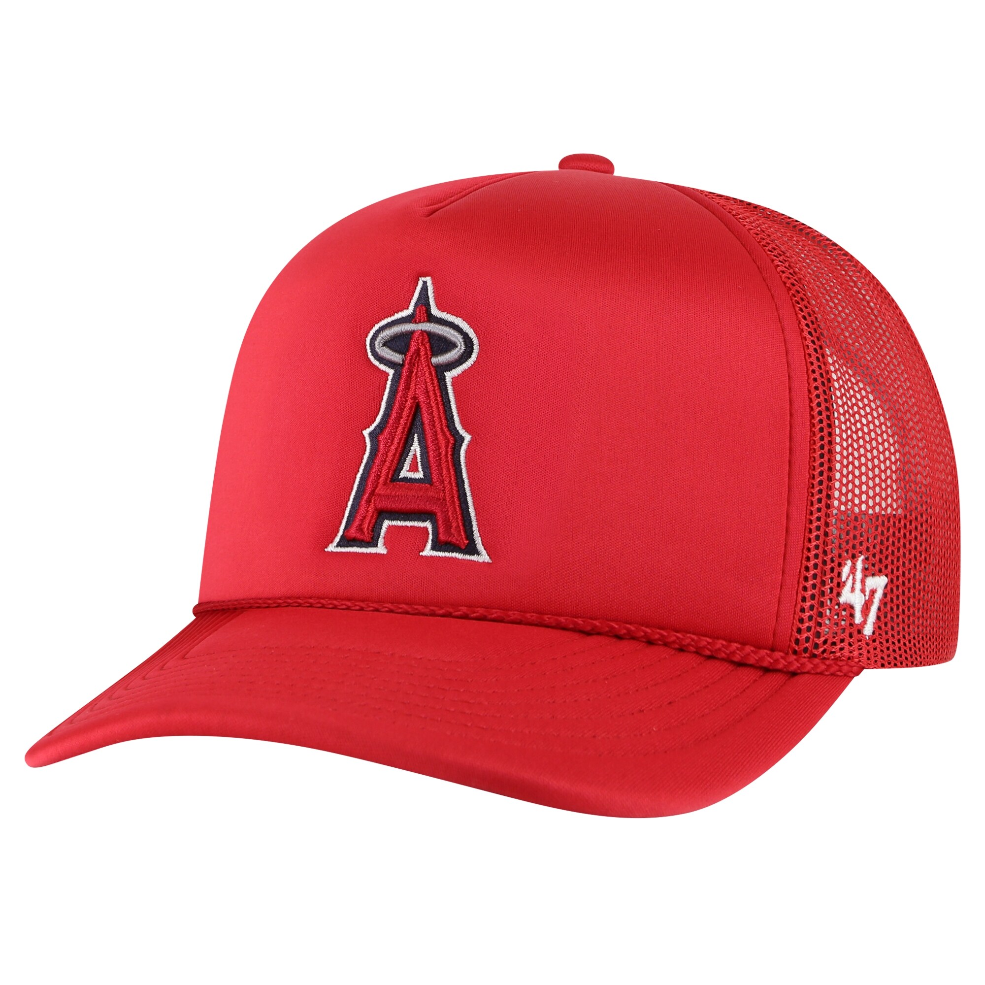 mens los angeles angels 47 red foamo trucker snapback hat | MLB Jerseys & Hats Collection at Los Angeles Angels