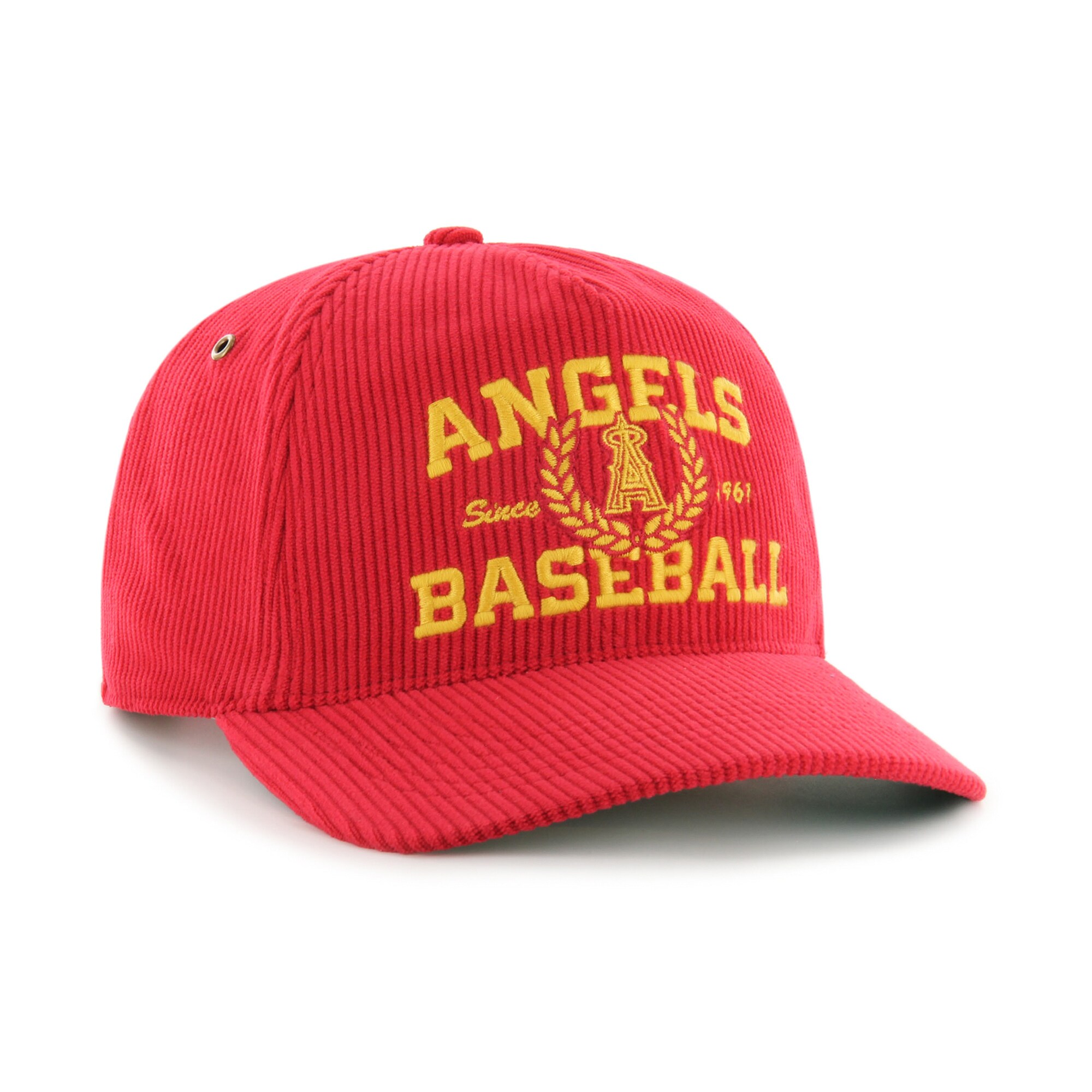 mens los angeles angels 47 red laurus corduroy hitch snapback hat | MLB Jerseys & Hats Collection at Los Angeles Angels