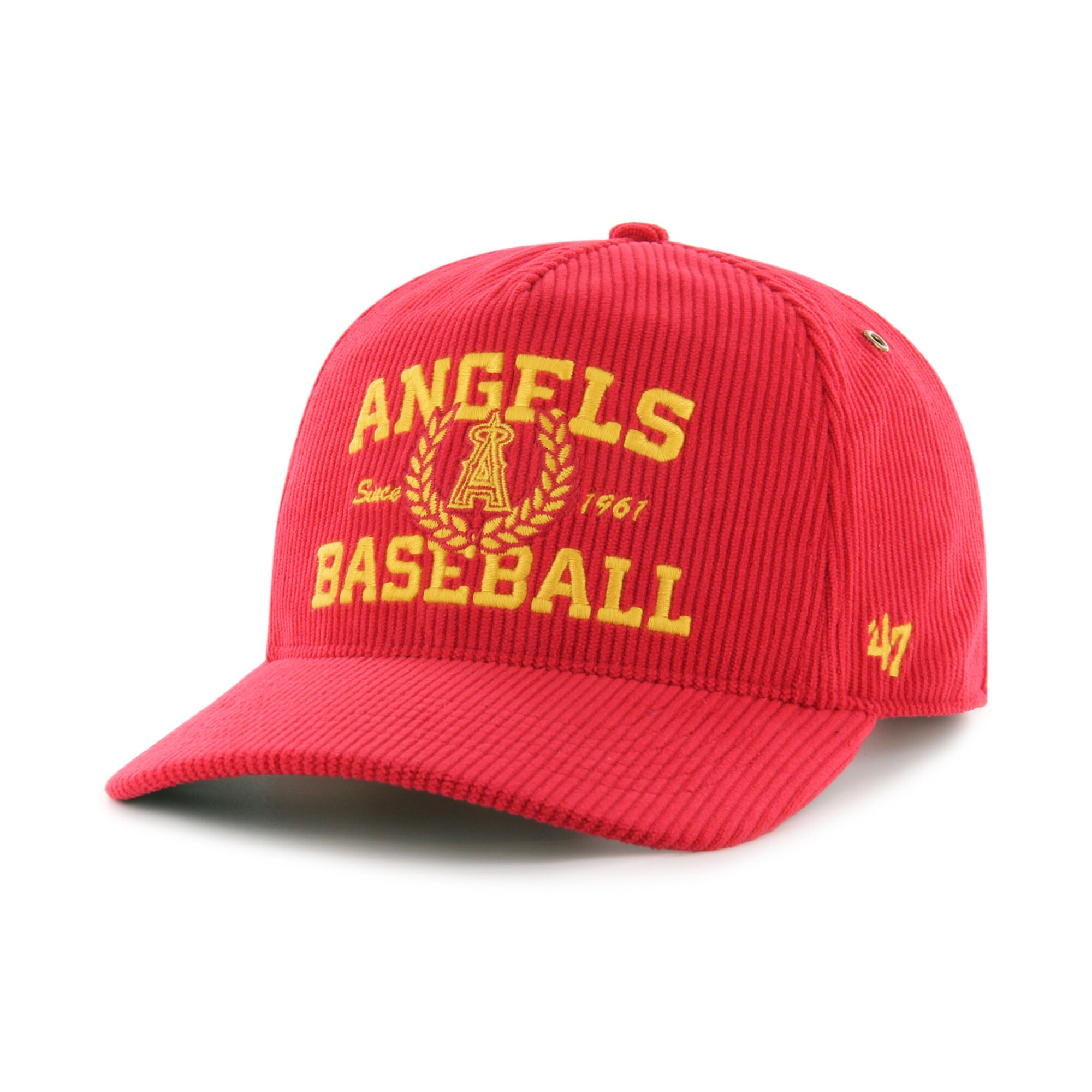 mens los angeles angels 47 red laurus corduroy hitch snapback hat | MLB Jerseys & Hats Collection at Los Angeles Angels