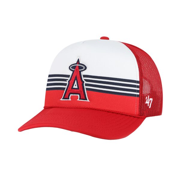 mens los angeles angels 47 red lift off foam front mesh trucker adjustable hat | MLB Jerseys & Hats Collection at Los Angeles Angels