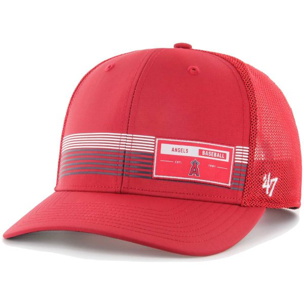mens los angeles angels 47 red rangefinder brrr trucker adjustable hat | MLB Jerseys & Hats Collection at Los Angeles Angels