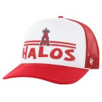 mens los angeles angels 47 red retro region foam trucker adjustable hat | MLB Jerseys & Hats Collection at Los Angeles Angels