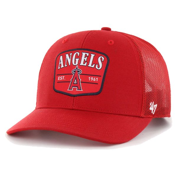 mens los angeles angels 47 red squad trucker adjustable hat | MLB Jerseys & Hats Collection at Los Angeles Angels