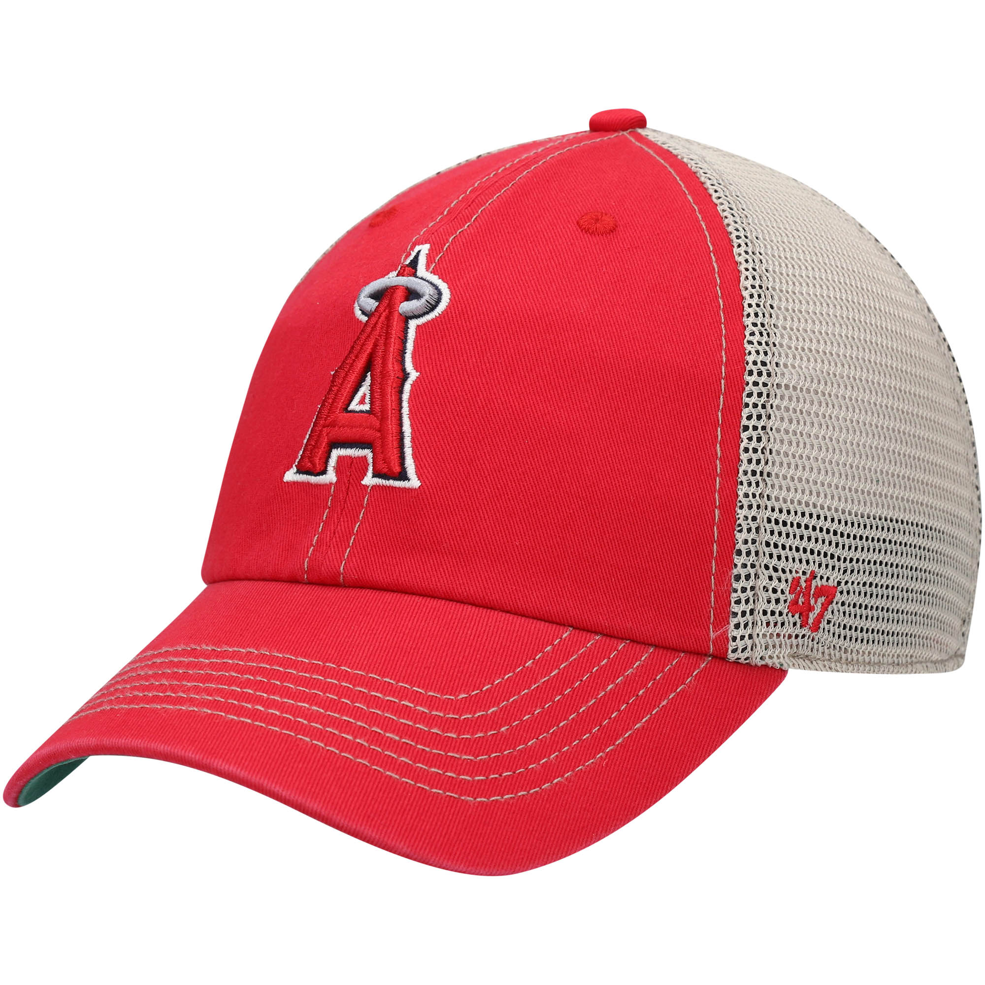 mens los angeles angels 47 red trawler clean up trucker snapback hat | MLB Jerseys & Hats Collection at Los Angeles Angels