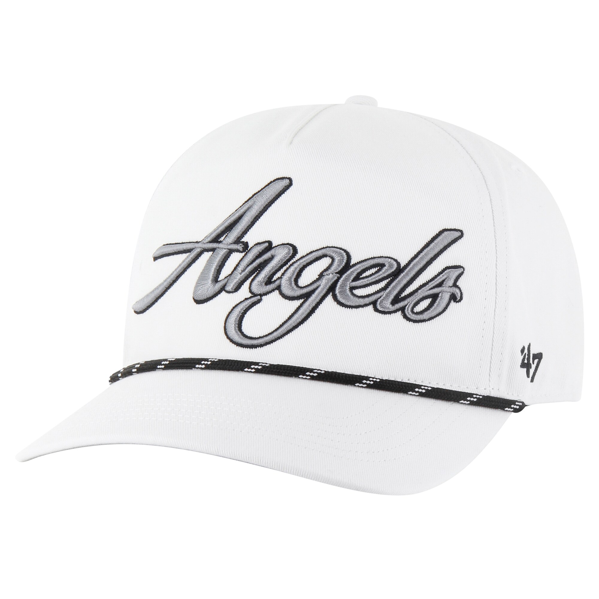 mens los angeles angels 47 white overhand speckle hitch rope adjustable hat | MLB Jerseys & Hats Collection at Los Angeles Angels