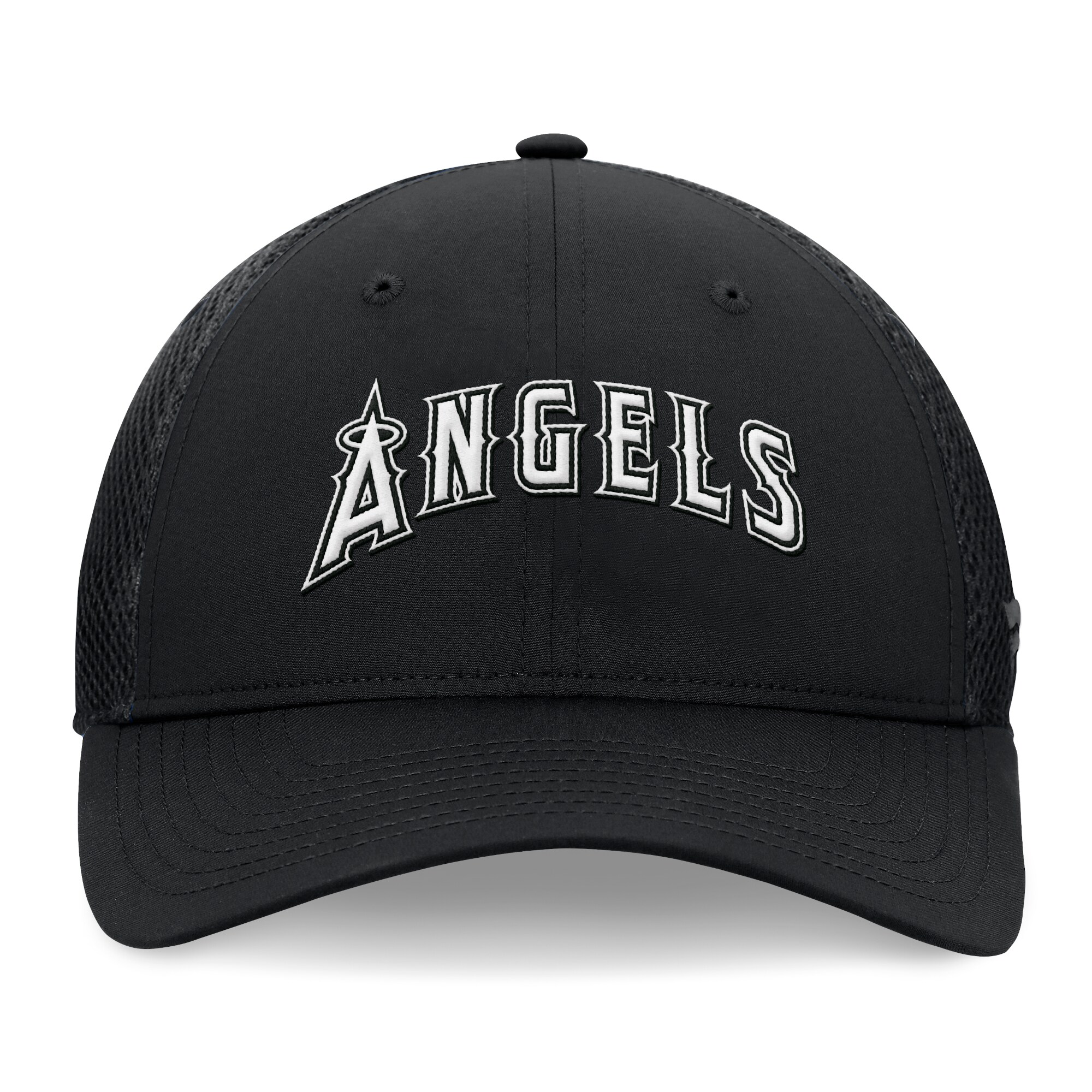 mens los angeles angels fanatics black spacer mesh flex hat | MLB Jerseys & Hats Collection at Los Angeles Angels