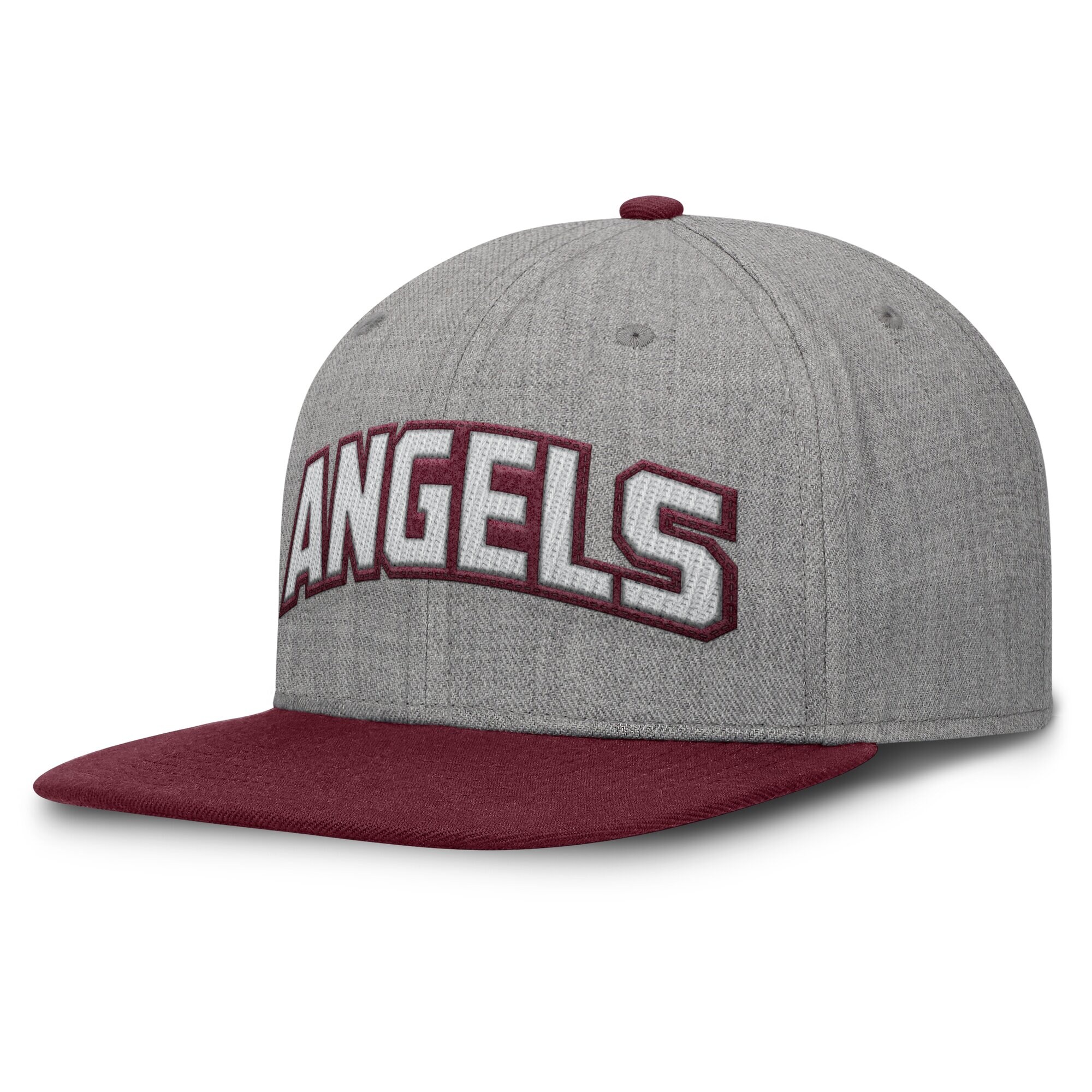 mens los angeles angels fanatics graymaroon elements felt chainstitch snapback hat | MLB Jerseys & Hats Collection at Los Angeles Angels