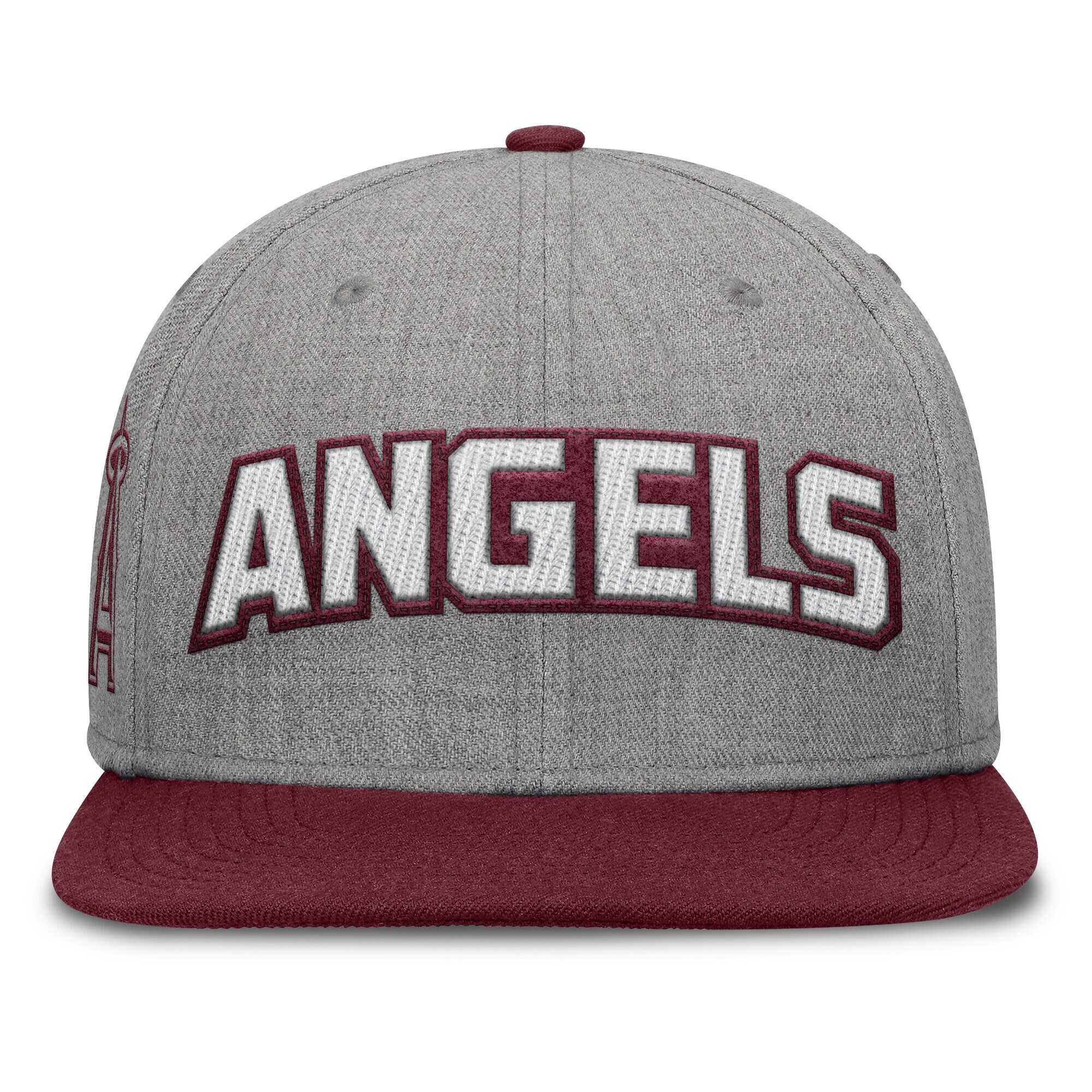 mens los angeles angels fanatics graymaroon elements felt chainstitch snapback hat | MLB Jerseys & Hats Collection at Los Angeles Angels