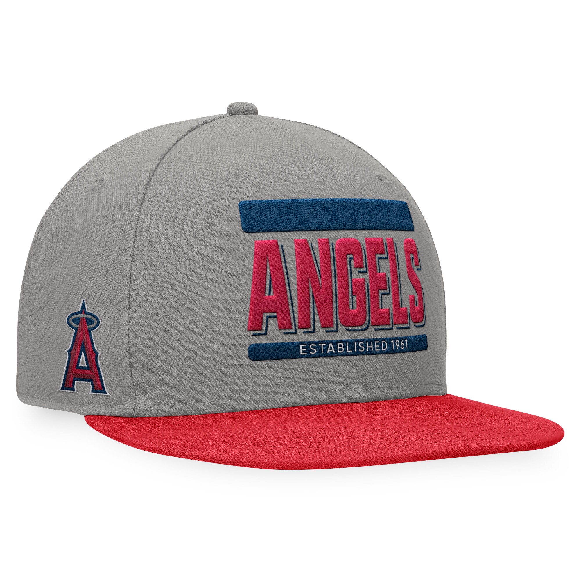 mens los angeles angels fanatics grayred line drive two-tone snapback hat | MLB Jerseys & Hats Collection at Los Angeles Angels