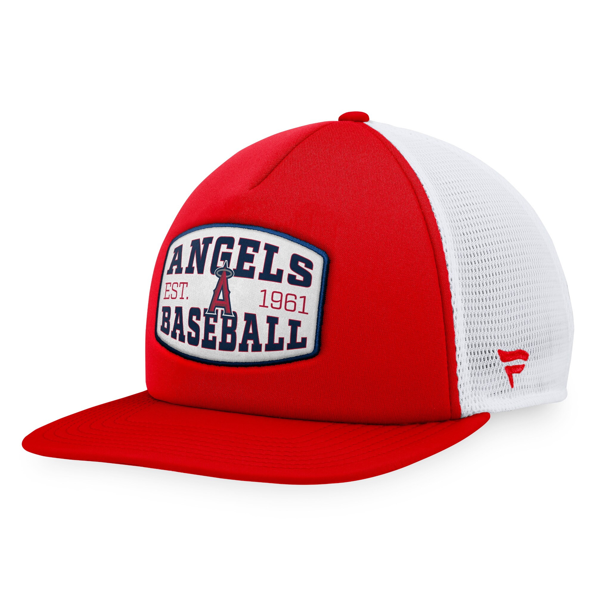 mens los angeles angels fanatics red foam front patch trucker snapback hat | MLB Jerseys & Hats Collection at Los Angeles Angels