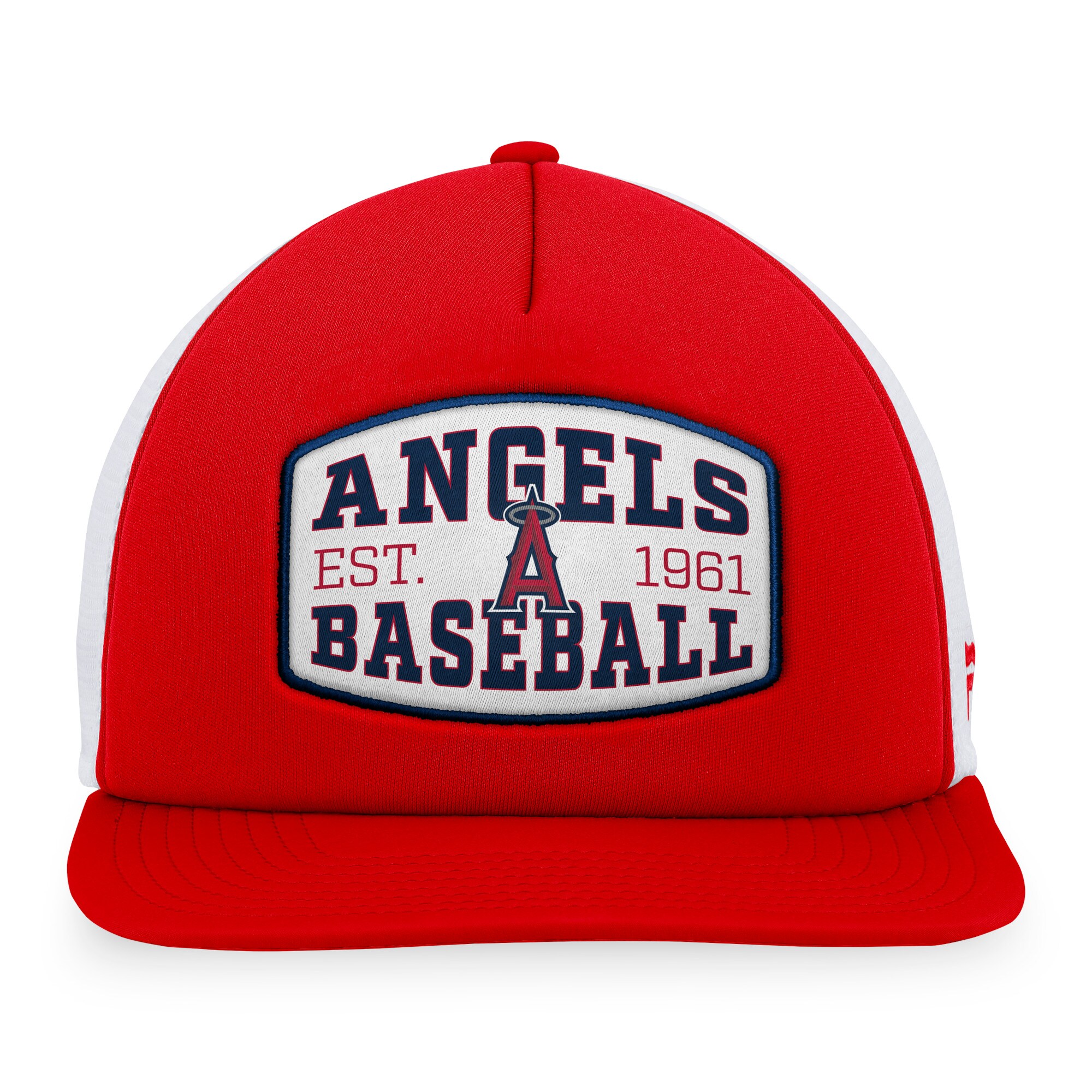 mens los angeles angels fanatics red foam front patch trucker snapback hat | MLB Jerseys & Hats Collection at Los Angeles Angels