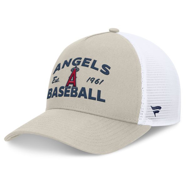 mens los angeles angels fanatics stone a-frame trucker adjustable hat | MLB Jerseys & Hats Collection at Los Angeles Angels