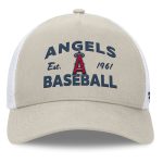mens los angeles angels fanatics stone a-frame trucker adjustable hat | MLB Jerseys & Hats Collection at Los Angeles Angels