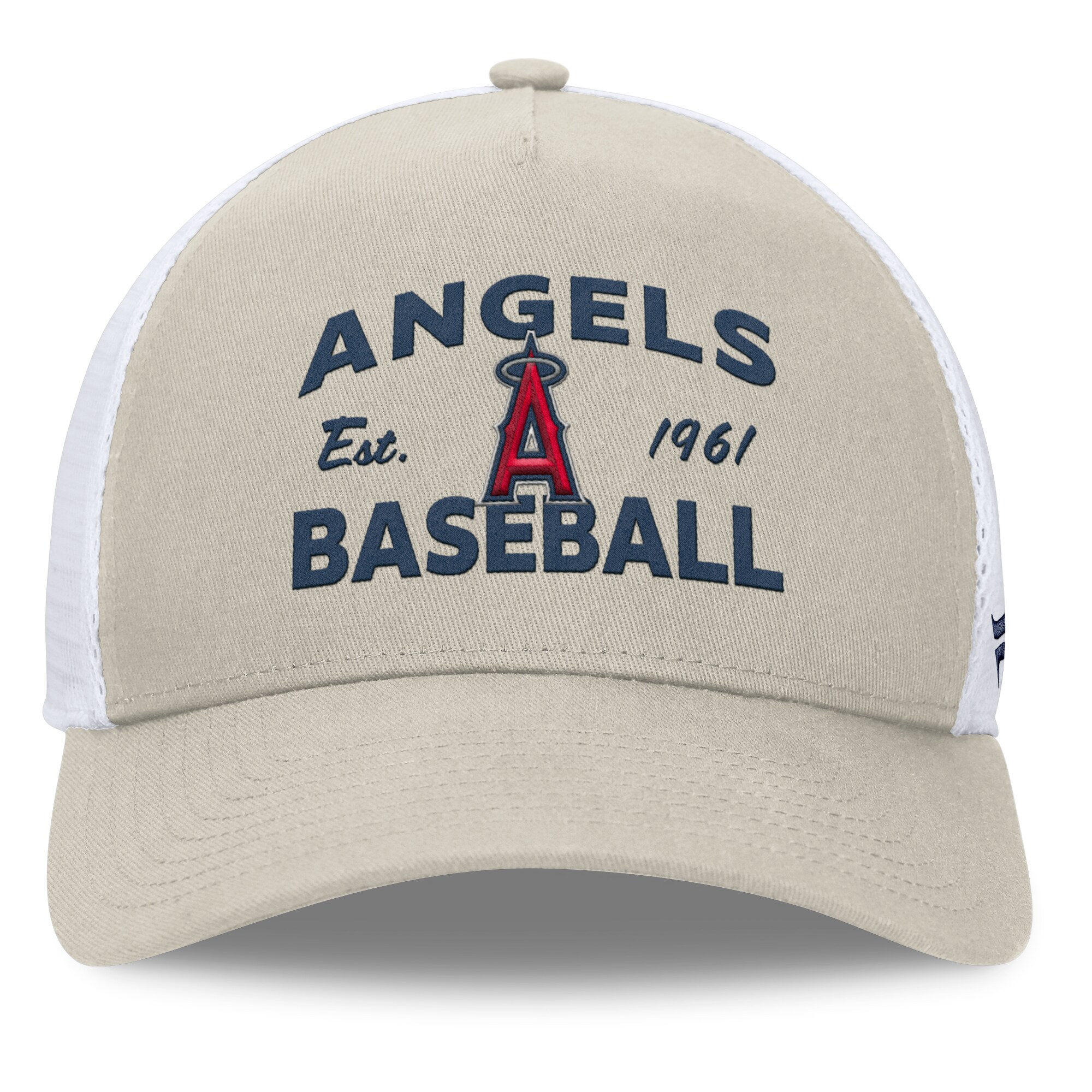 mens los angeles angels fanatics stone a-frame trucker adjustable hat | MLB Jerseys & Hats Collection at Los Angeles Angels