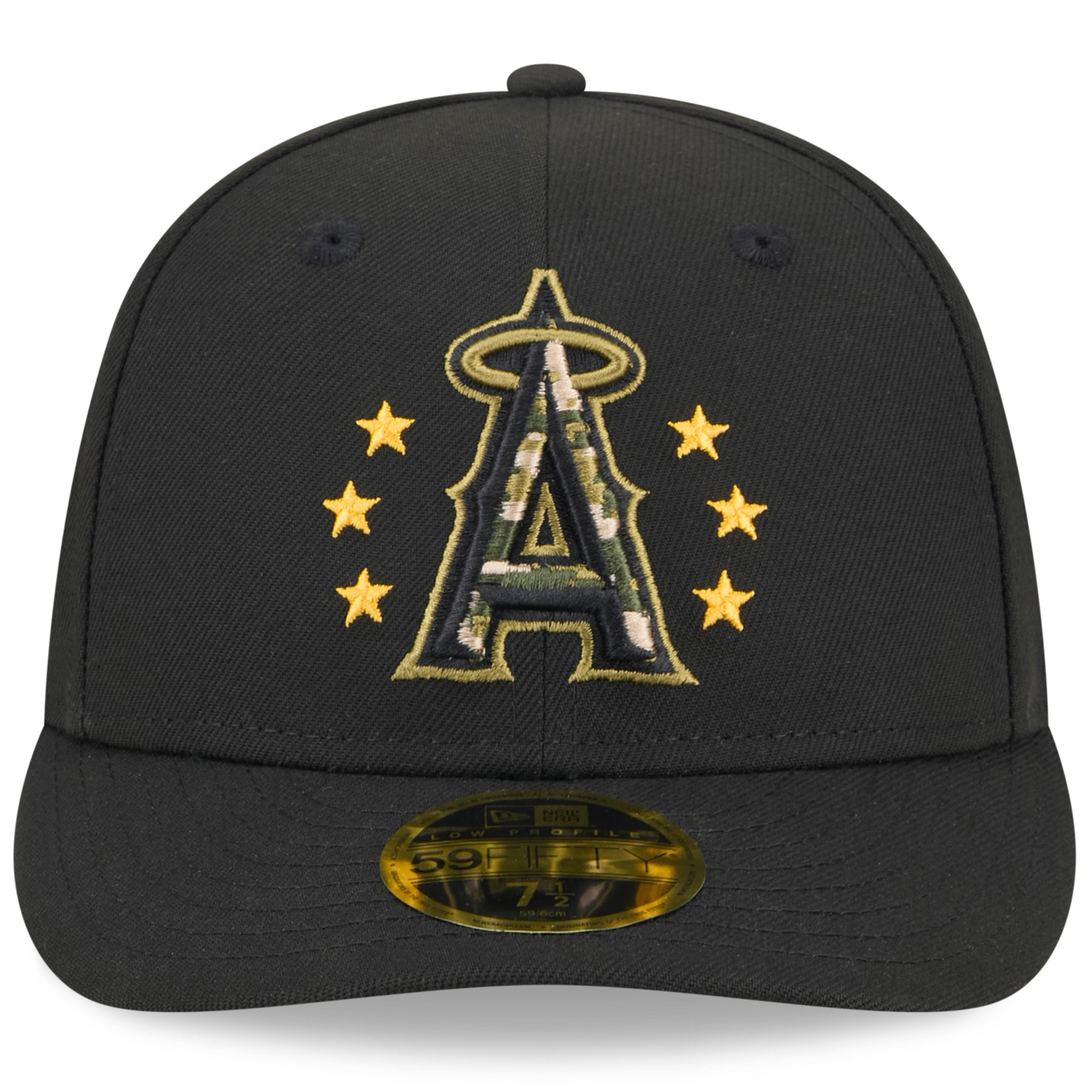 mens los angeles angels new era black 2024 armed forces day low profile 59fifty fitted hat | MLB Jerseys & Hats Collection at Los Angeles Angels