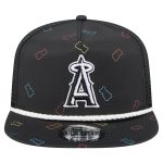 mens los angeles angels new era black gummy golfer trucker adjustable hat | MLB Jerseys & Hats Collection at Los Angeles Angels