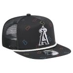mens los angeles angels new era black gummy golfer trucker adjustable hat | MLB Jerseys & Hats Collection at Los Angeles Angels
