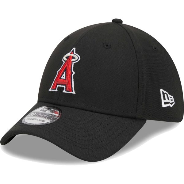 mens los angeles angels new era black logo 39thirty flex hat | MLB Jerseys & Hats Collection at Los Angeles Angels
