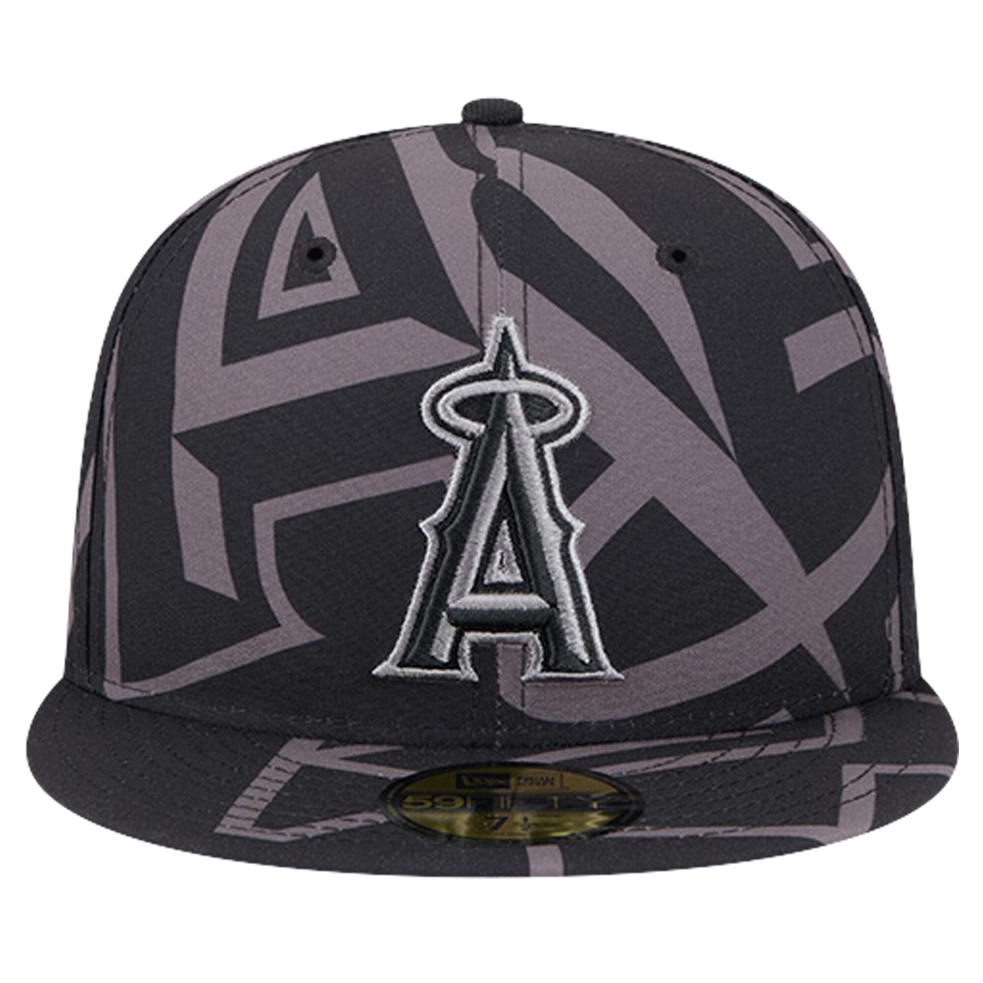 mens los angeles angels new era black logo fracture 59fifty fitted hat | MLB Jerseys & Hats Collection at Los Angeles Angels