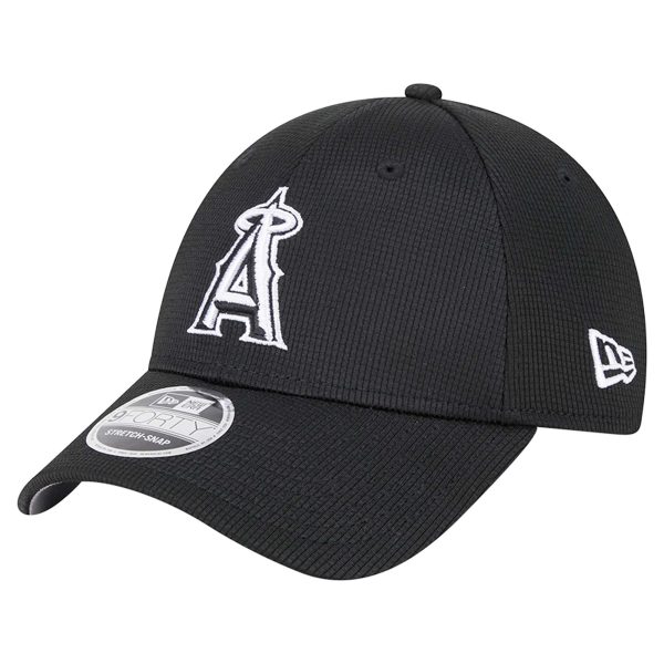mens los angeles angels new era black pivot 9forty adjustable hat | MLB Jerseys & Hats Collection at Los Angeles Angels
