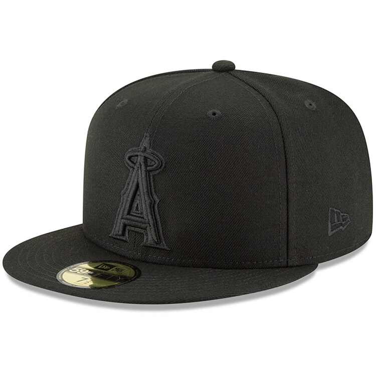 mens los angeles angels new era black primary logo basic 59fifty fitted hat | MLB Jerseys & Hats Collection at Los Angeles Angels