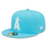 mens los angeles angels new era blue vice highlighter logo 59fifty fitted hat | MLB Jerseys & Hats Collection at Los Angeles Angels
