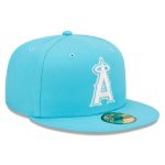 mens los angeles angels new era blue vice highlighter logo 59fifty fitted hat | MLB Jerseys & Hats Collection at Los Angeles Angels
